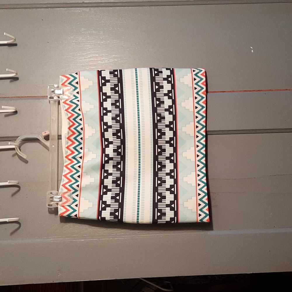 Zara Trafaluc Geometic print mini skirt